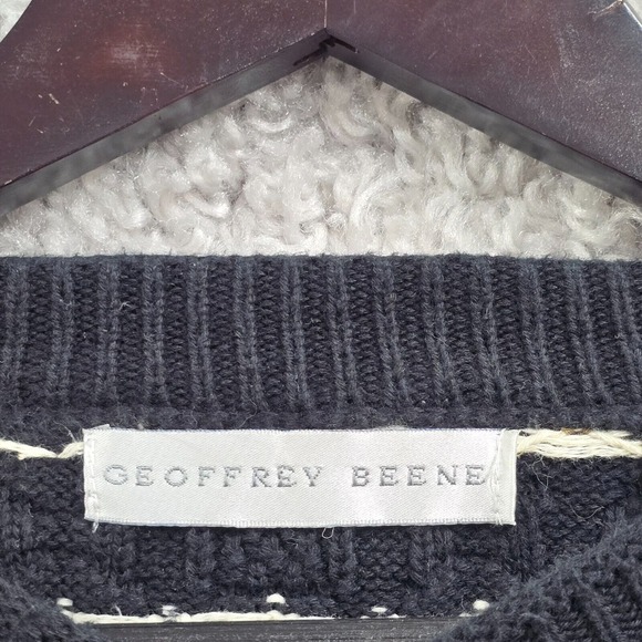 Geoffrey Beene Mens Cotton 3D Knit Sweater Size XL Grunge Retro Academia - Picture 5 of 12